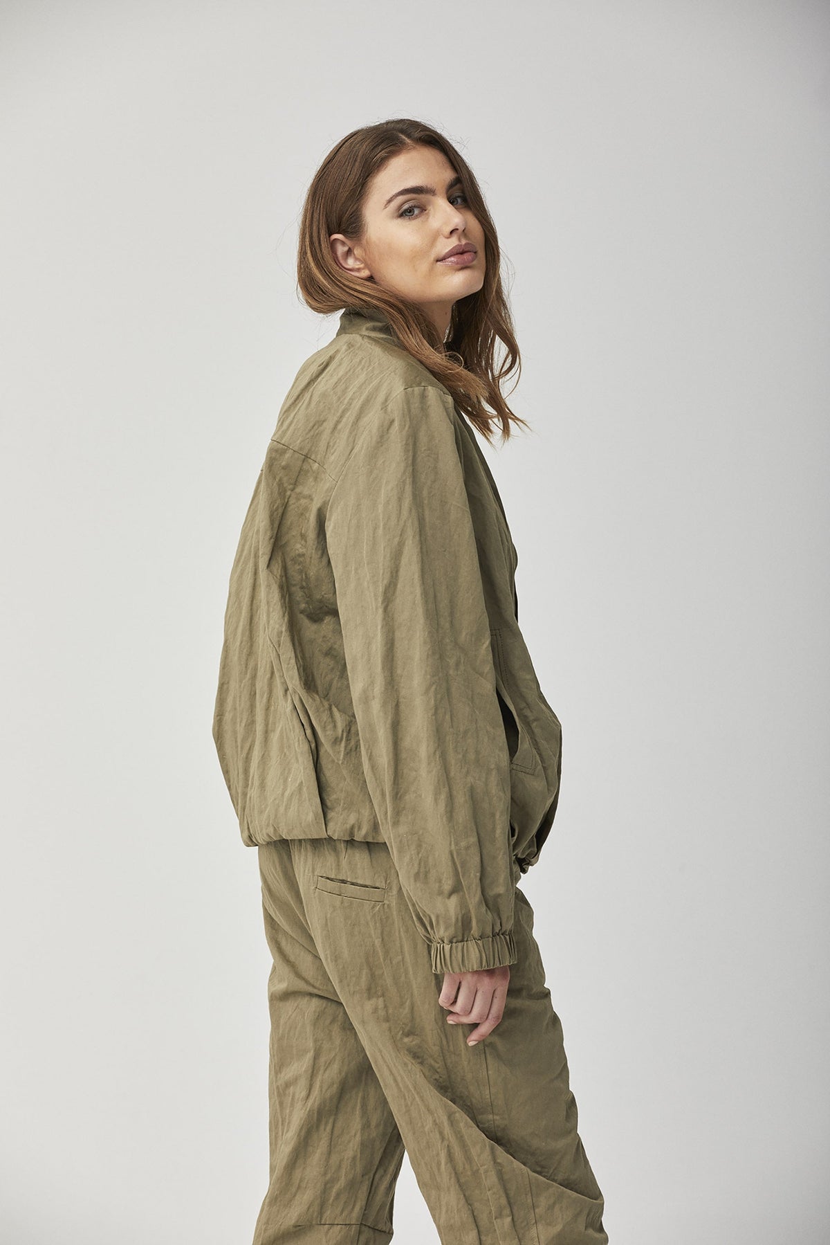 Relaxed Fit Khaki Casual Pants