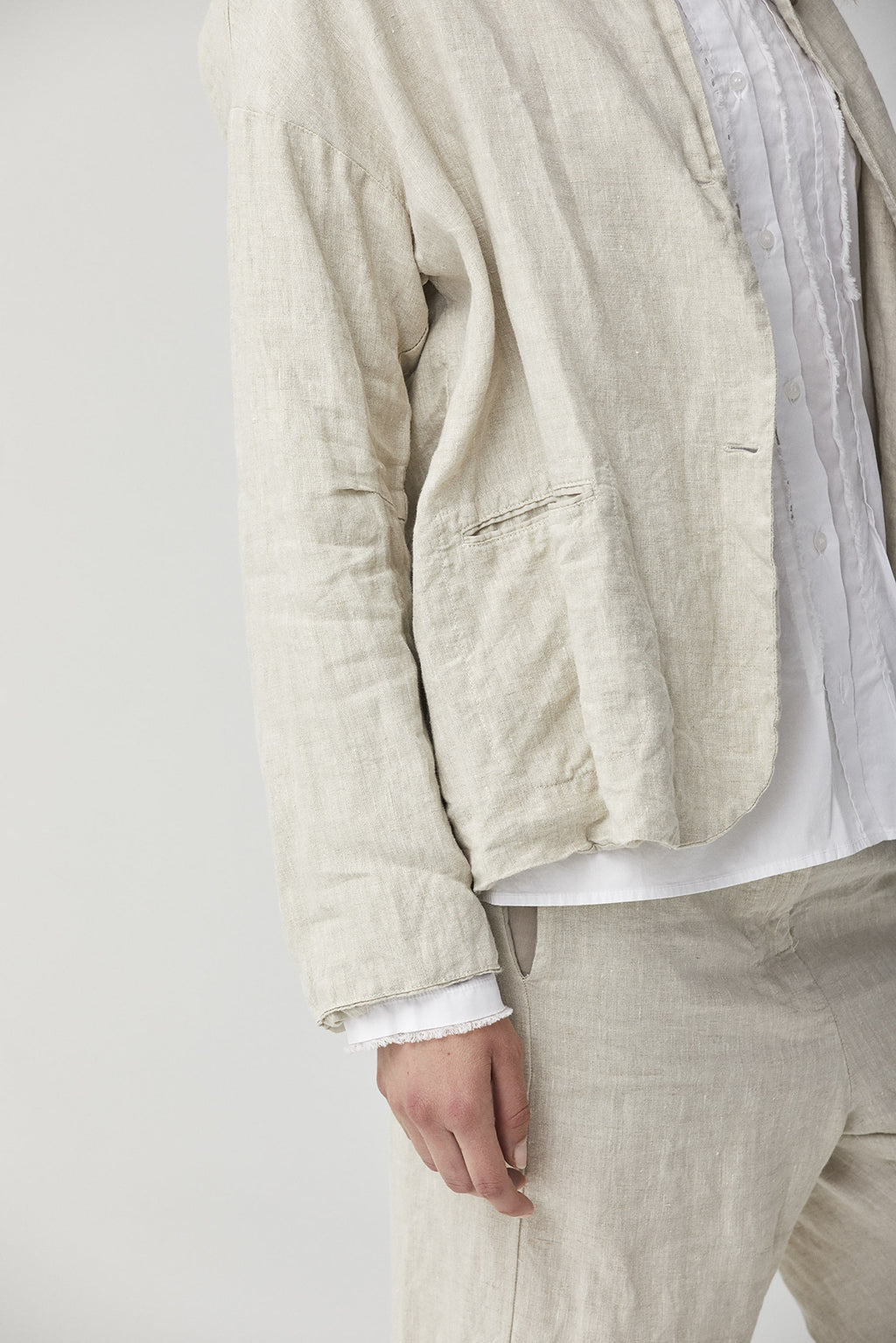 White Simple-Style Long-Sleeve Button-Up Shirt