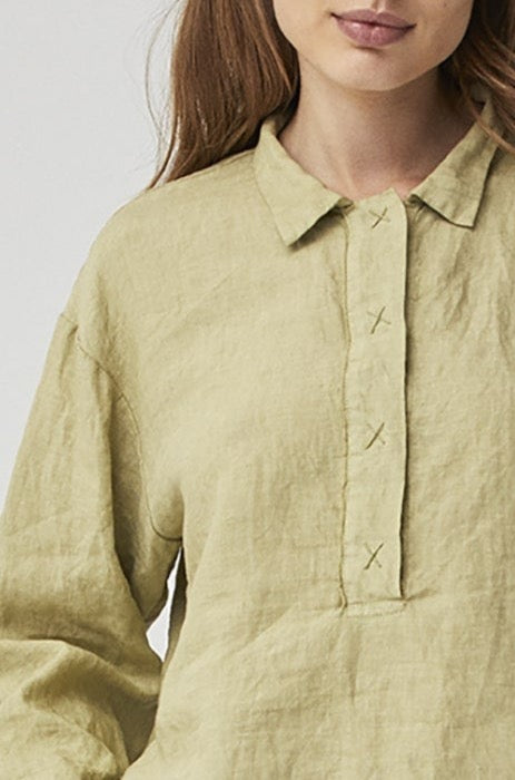 Boho Style Cotton Linen Loose Fit Long Sleeve Shirt