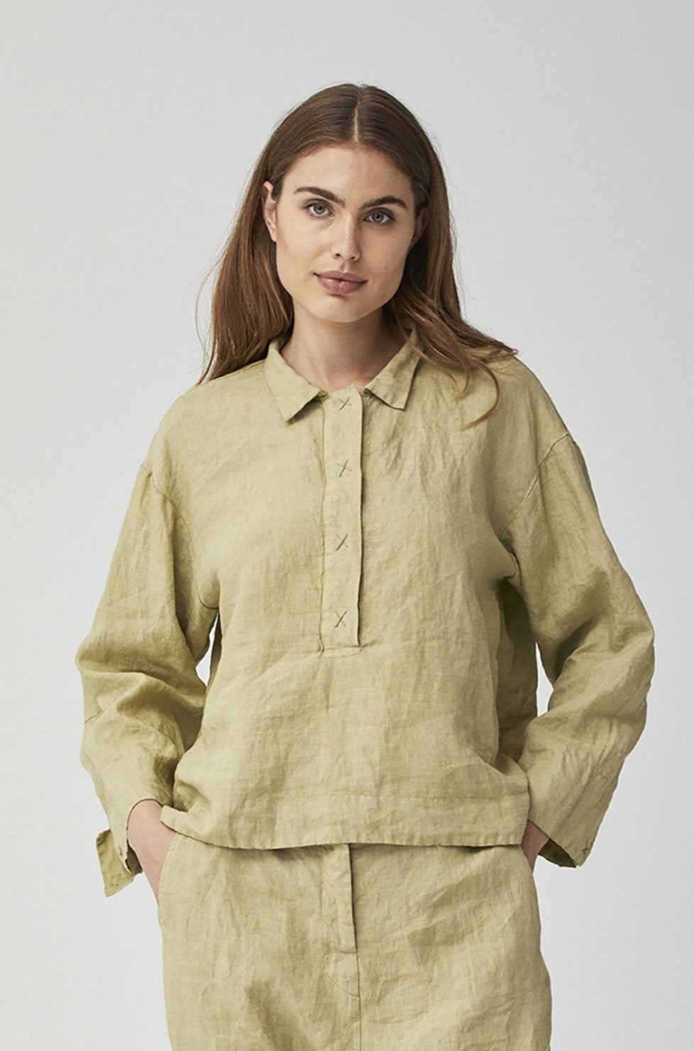 Boho Style Cotton Linen Loose Fit Long Sleeve Shirt