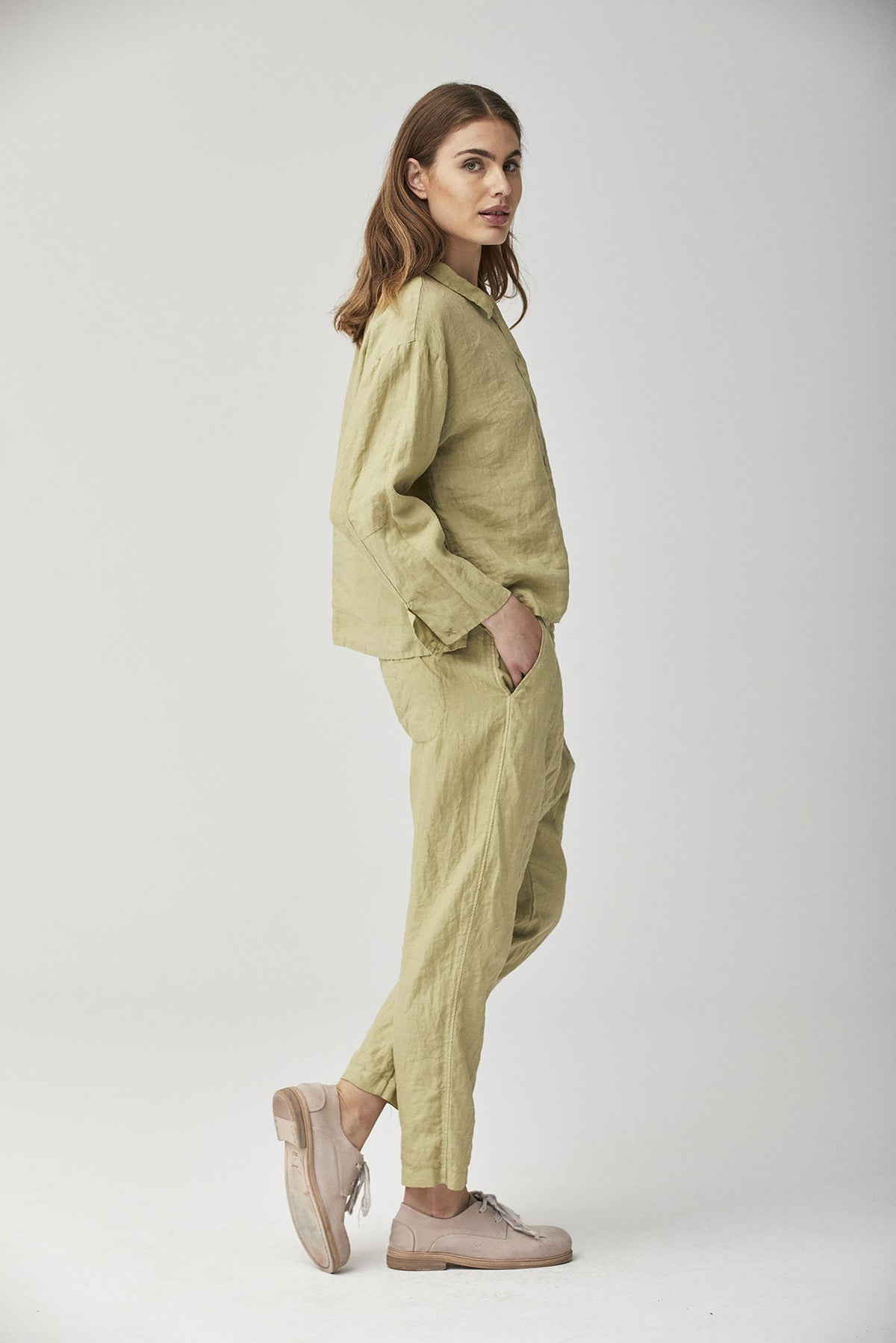 Boho Style Cotton Linen Loose Fit Long Sleeve Shirt