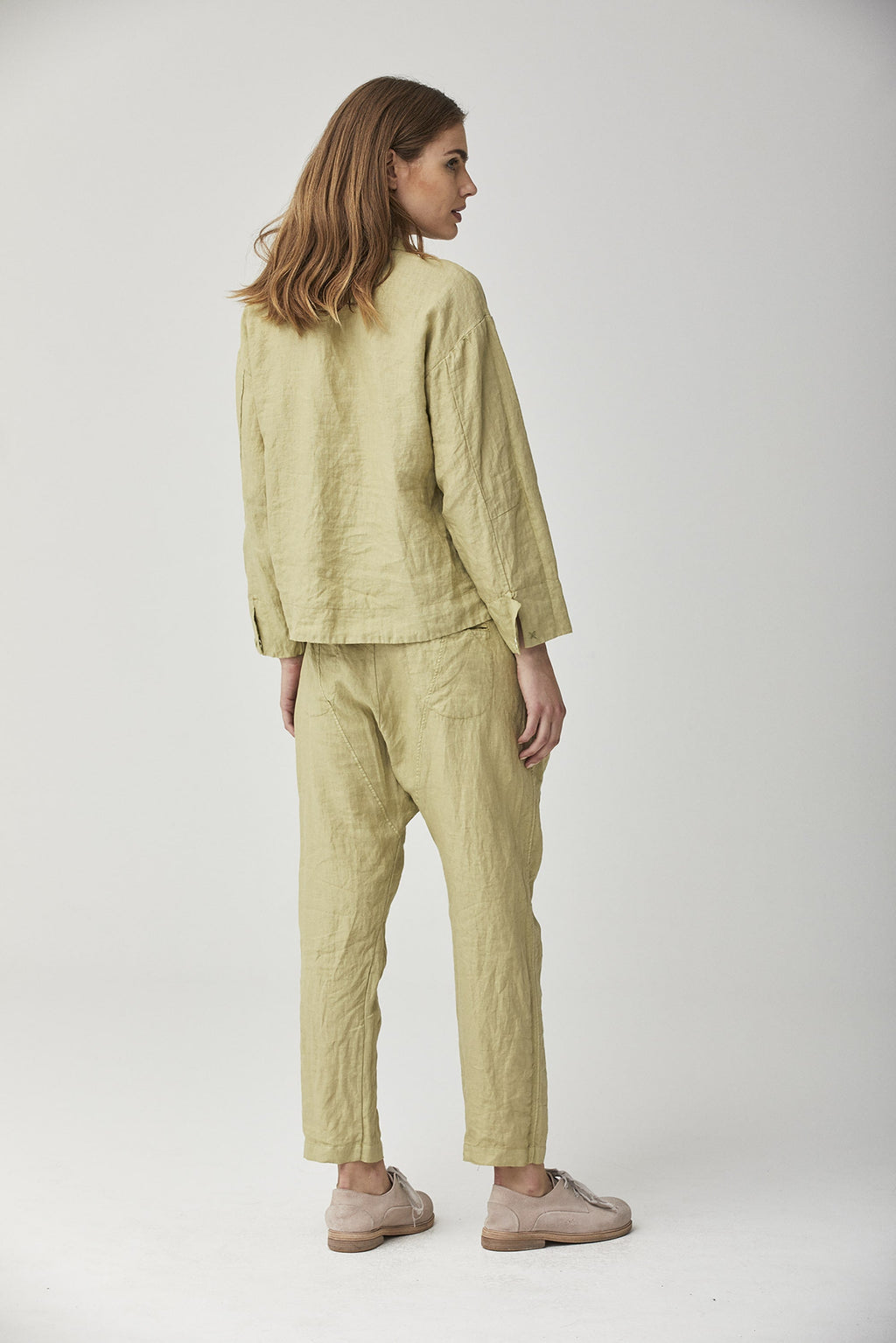 Linen Material Casual Long Pants