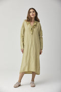 Light Green Long - Sleeved Ruffled Loose Skirt