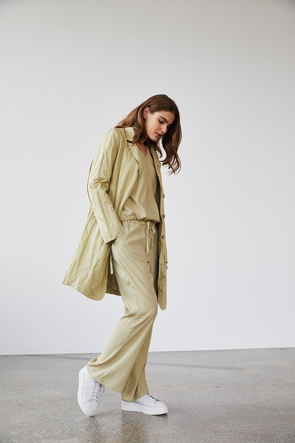 Stretch Cotton Casual Crinkled Jacket