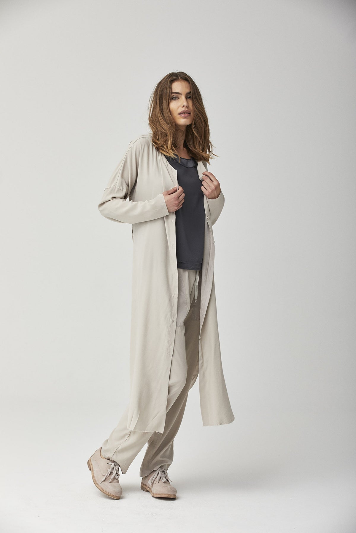Sleeveless Tank Top with Pleated Neckline Design