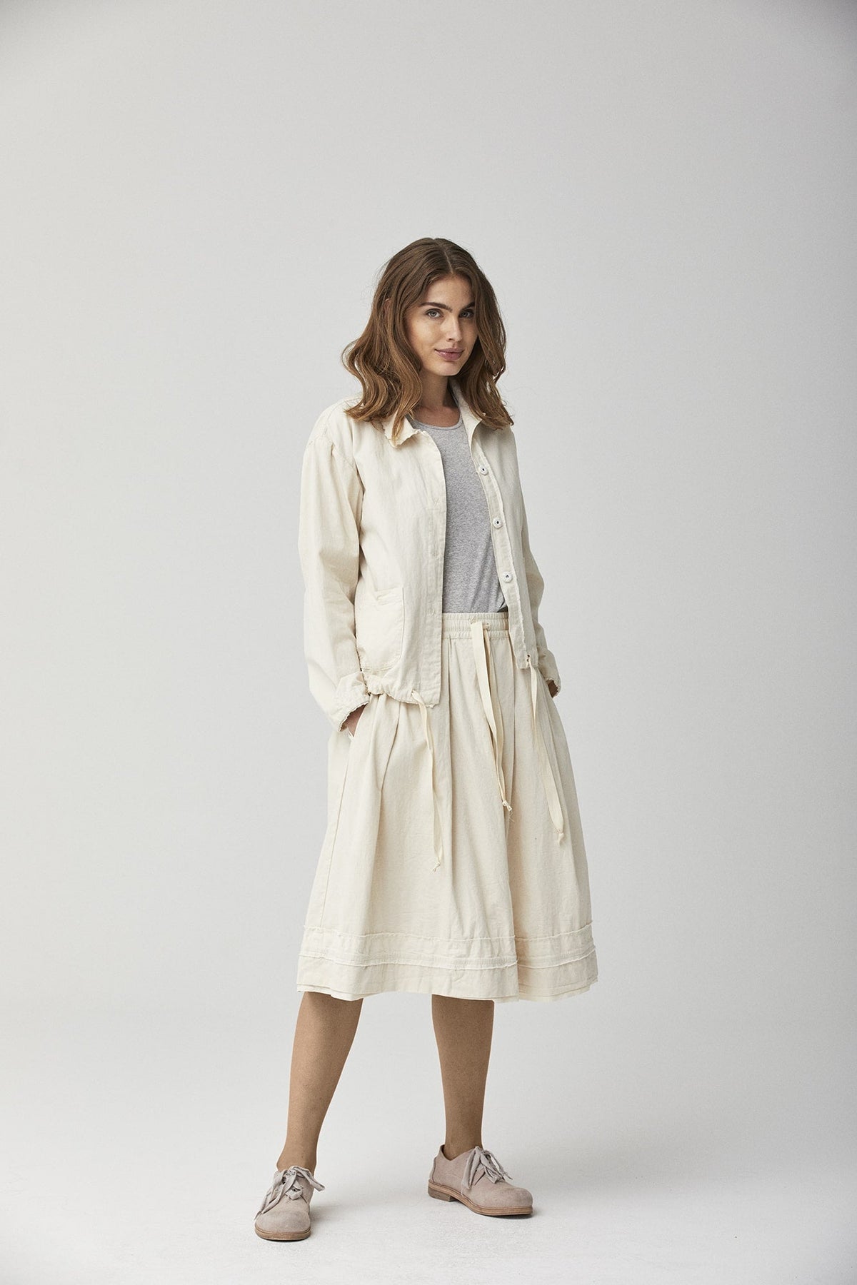 Nude Loose Casual Style Jacket