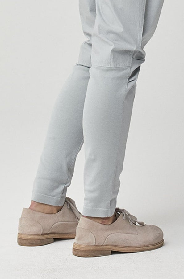 Light Gray Cuffed Casual Pants
