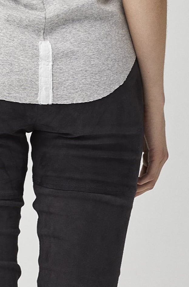 Black Stretch Slim-Fit Casual Pants