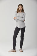 Black Stretch Slim-Fit Casual Pants