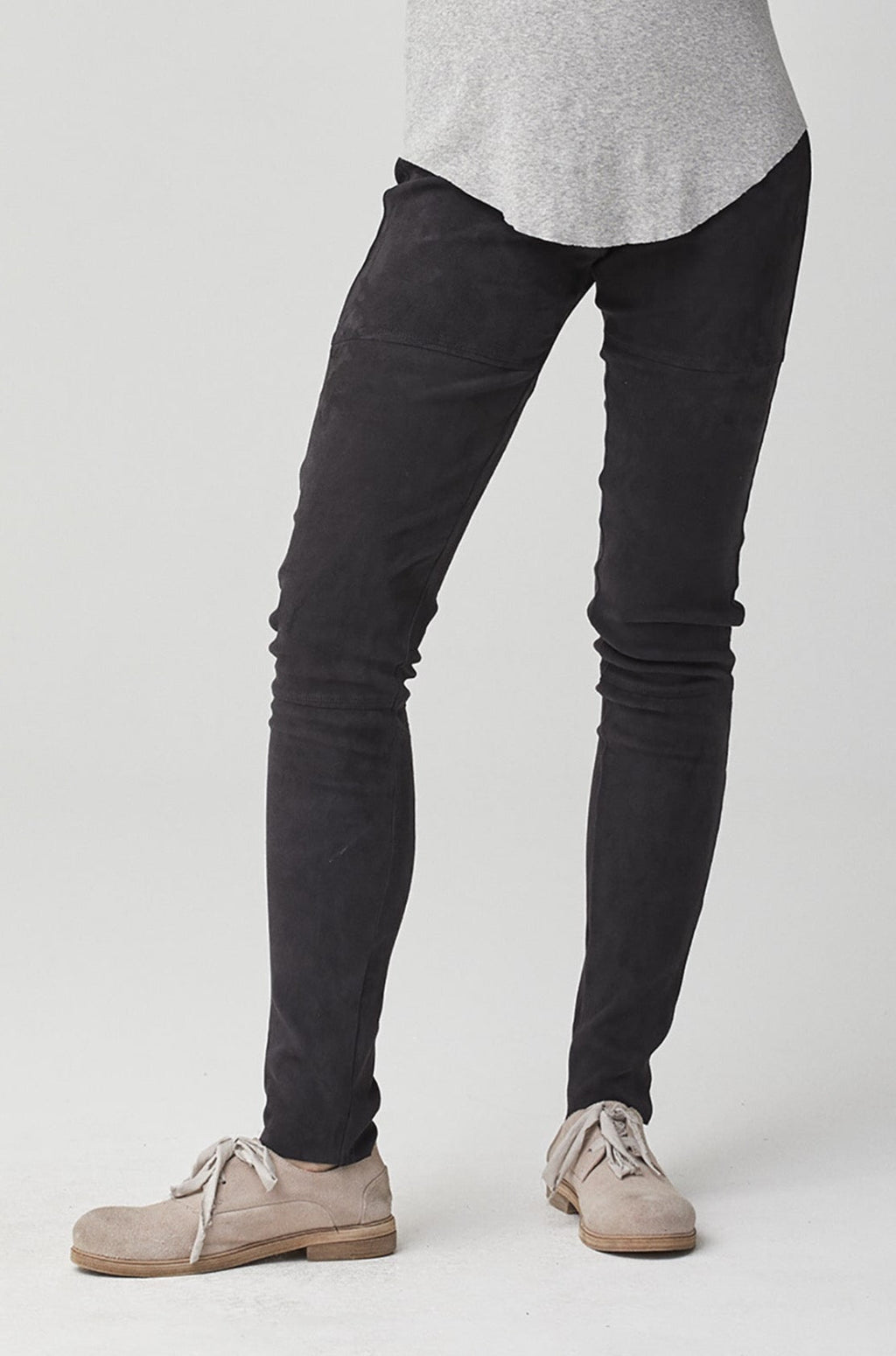 Black Stretch Slim-Fit Casual Pants
