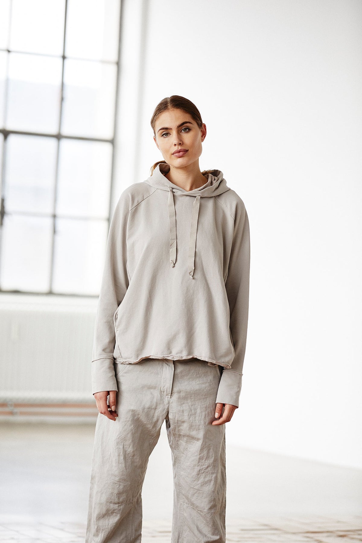Soft & Comfy Light Gray Drawstring Hoodie