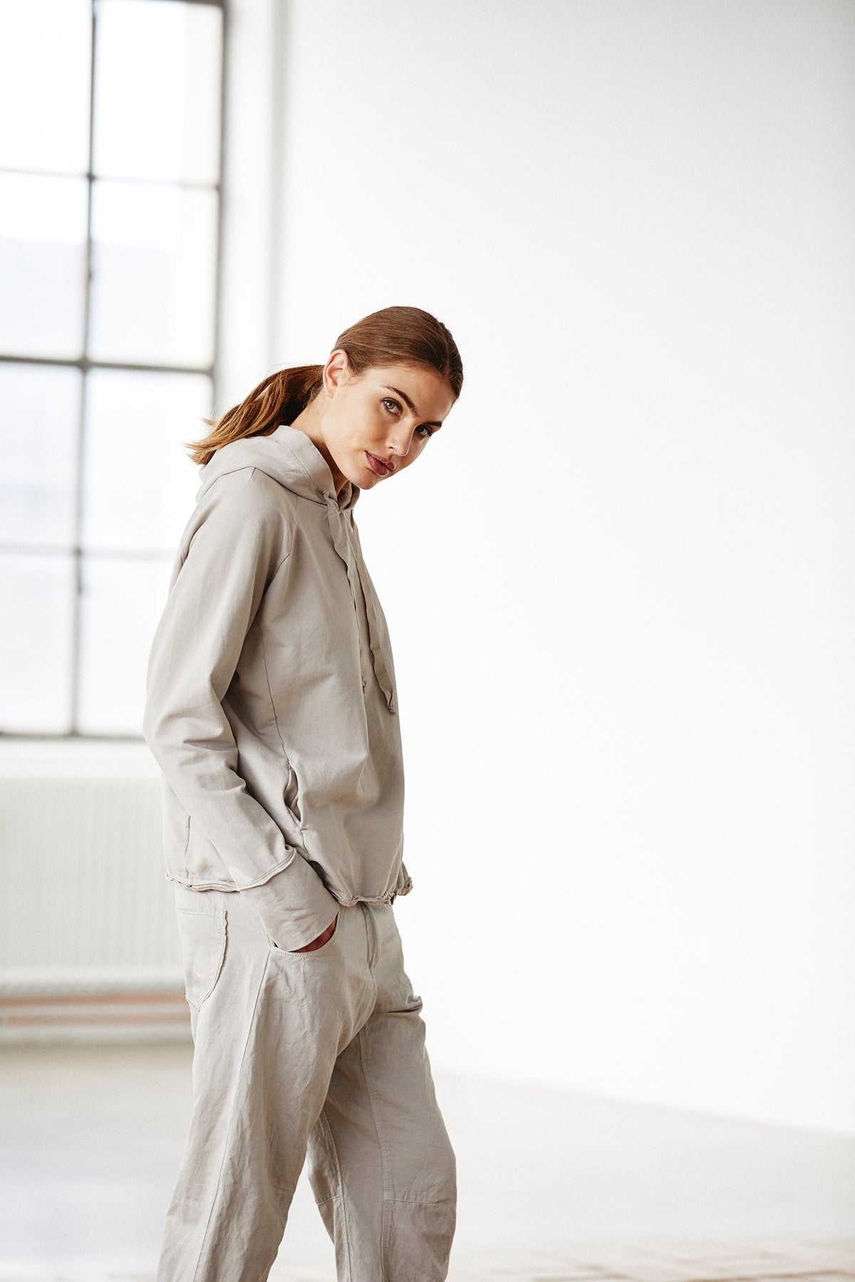 Soft & Comfy Light Gray Drawstring Hoodie