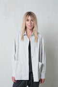 White Long - Sleeved Loose - Fit Shirt