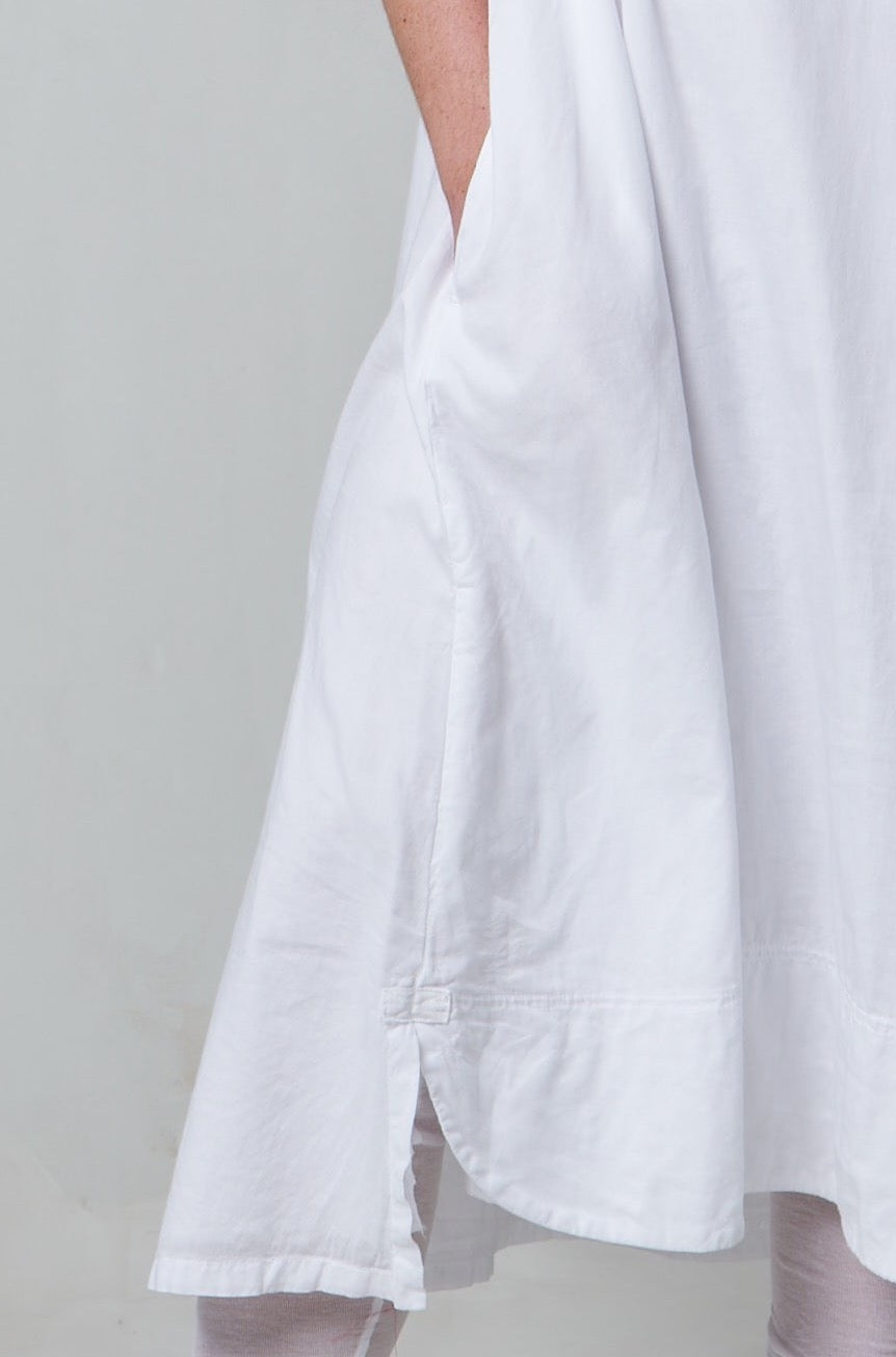 Simple White Sleeveless Tie-Neck Long Dress