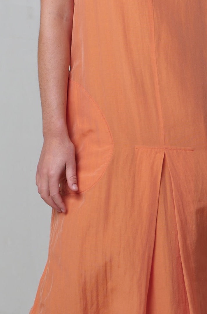 Simple Gray Tone Sleeveless Drape Maxi Dress