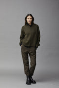 Military Green Short Knitted Cardigan