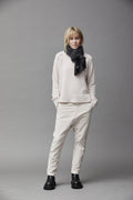 Light Beige Slim-Fit Casual Cigarette Pants