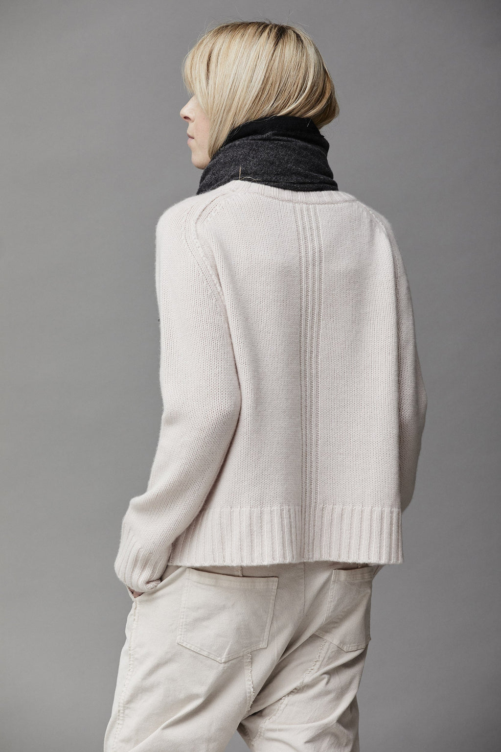 Light Beige Slim-Fit Casual Cigarette Pants