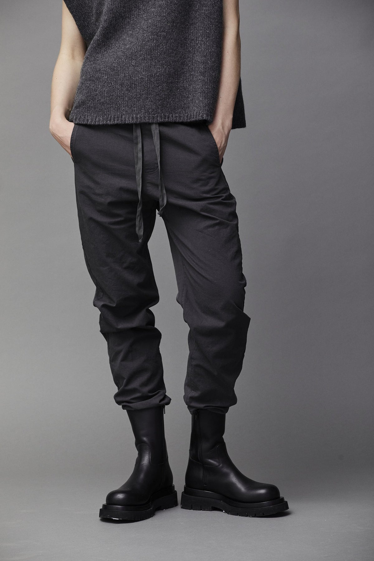 V-neck Sleeveless Cable Knit Vest