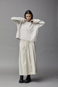 Casual Solid Color Drawstring Skirt