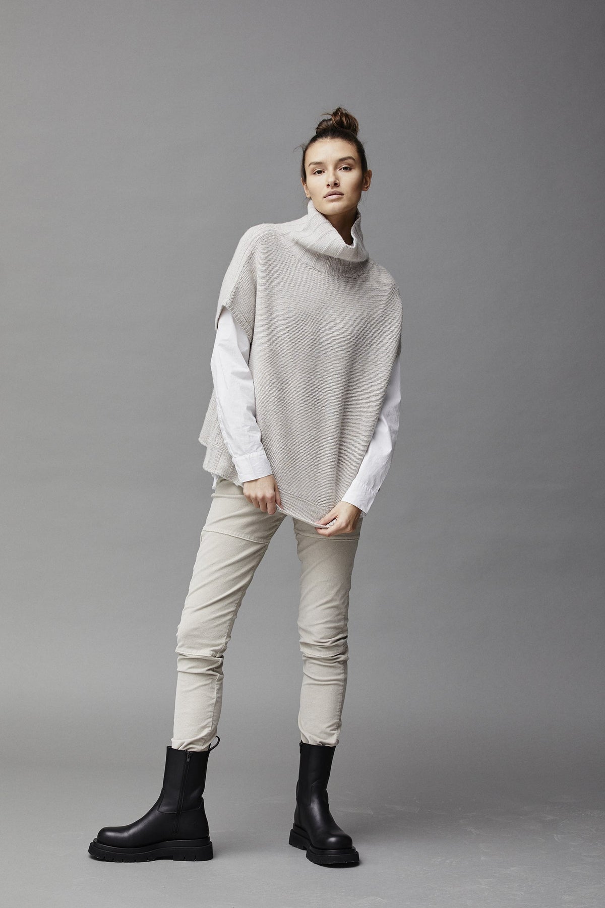 Slimming Beige Pencil Pants