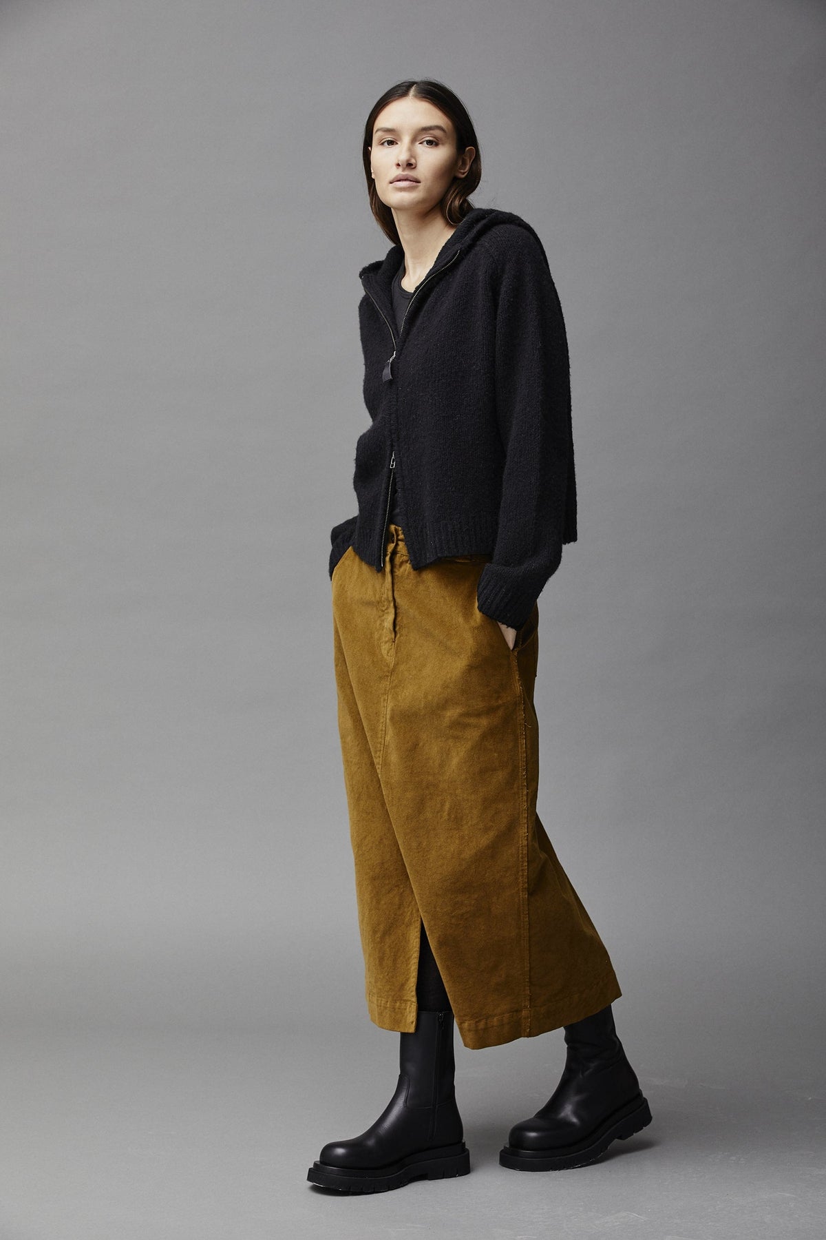 Vintage Style Rustic Brown Wide - Leg Trousers