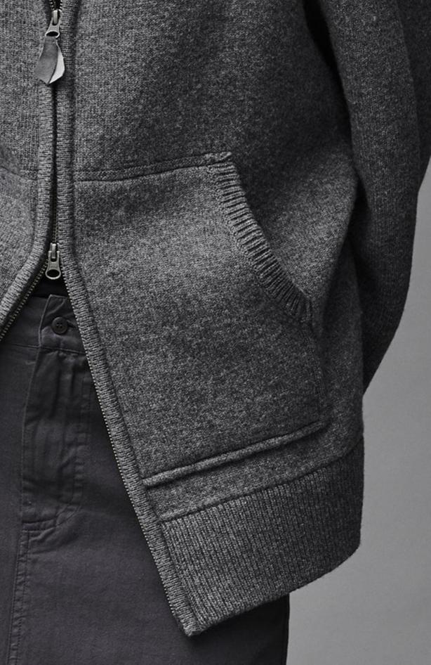 Hooded Zipper Knit Cardigan