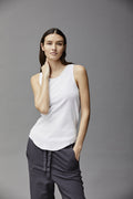 Soft White Round Neck Tank Top