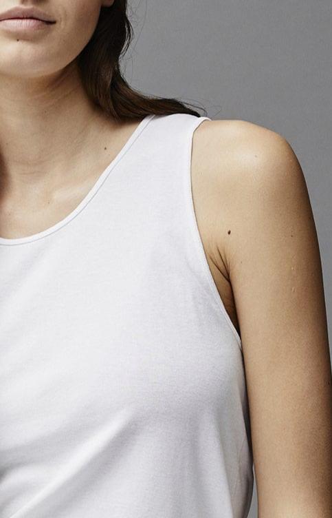 Soft White Round Neck Tank Top