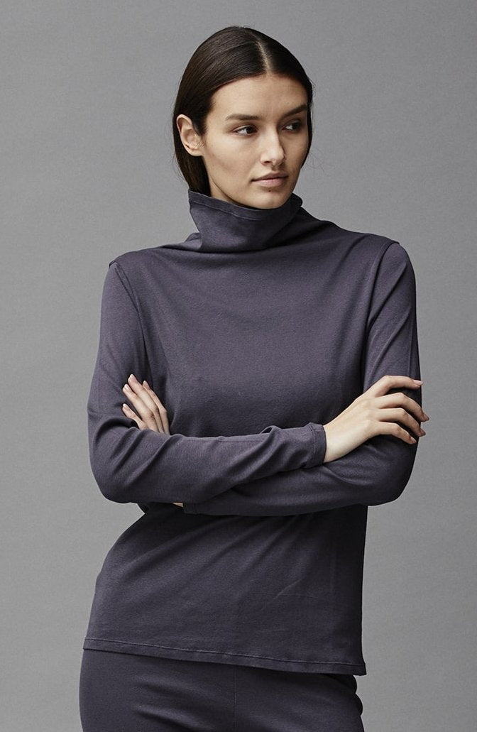 High-Collar Slim-Fit Long-Sleeve Casual Shirt