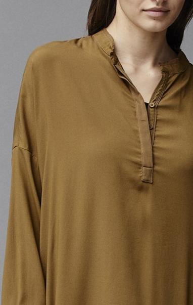 Loose Fit Long Sleeves Zipper Dress