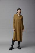 Loose Fit Long Sleeves Zipper Dress