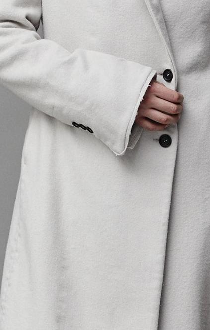 Elegant White Belted Long Coat
