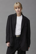 Classic Black Minimalist Blazer Jacket