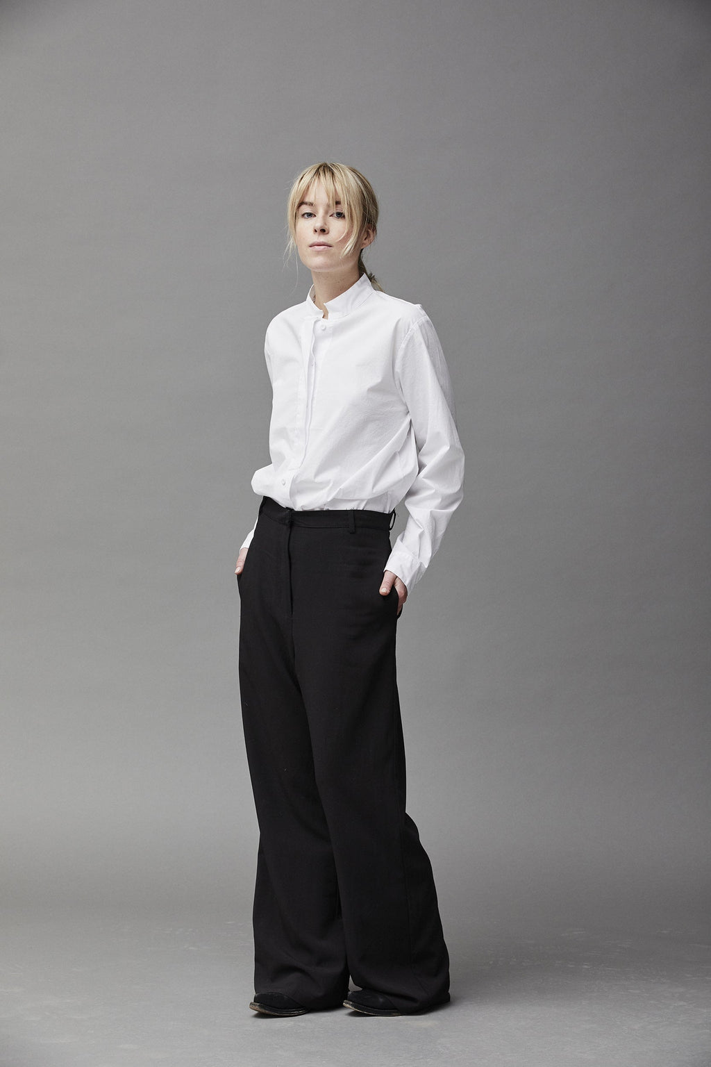Black Straight Business Casual Suit Pants