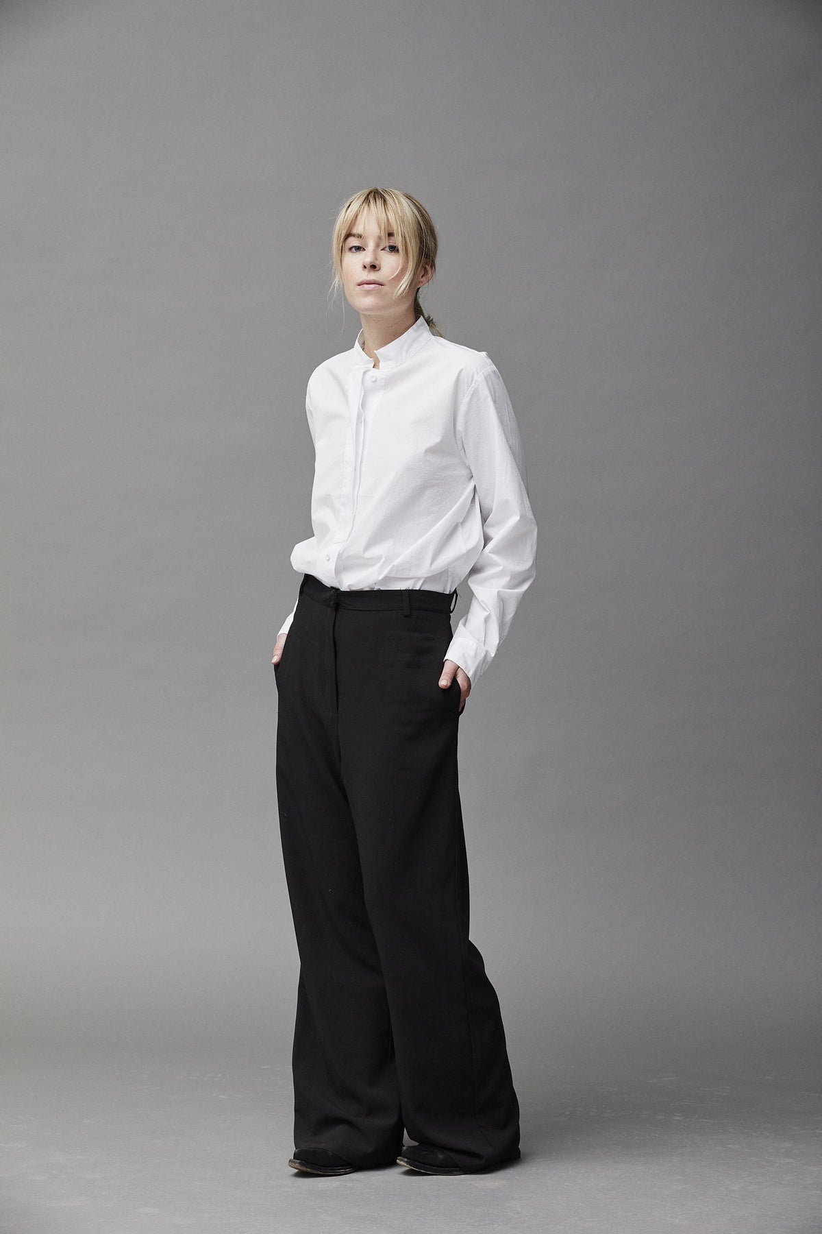 Black Straight Business Casual Suit Pants