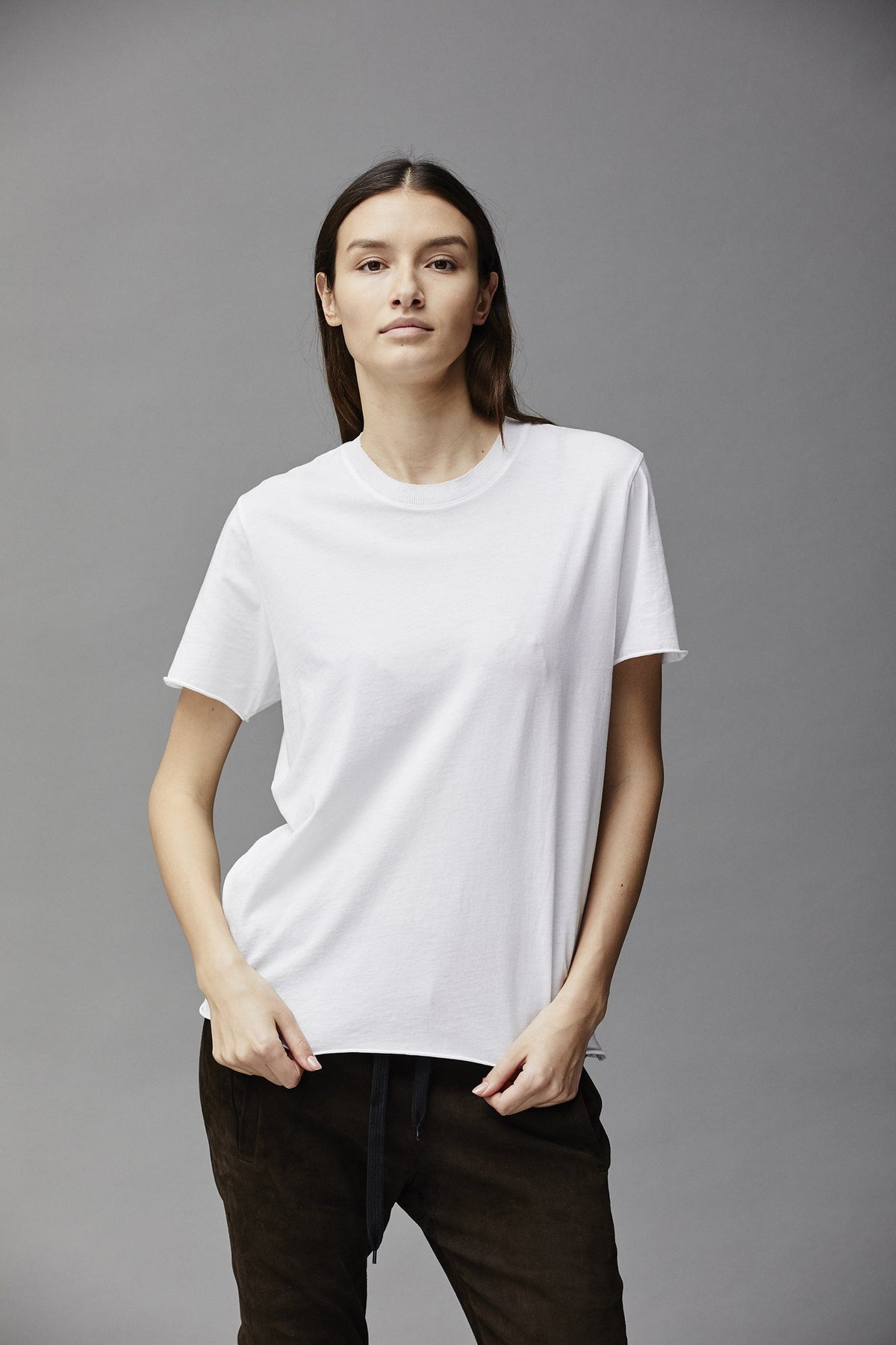 Pure Cotton Round Neck Short Sleeve Basic T-Shirt