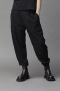 Comfortable Black Cuffed Casual Trousers