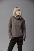 Cable-knit High-neck Sweater