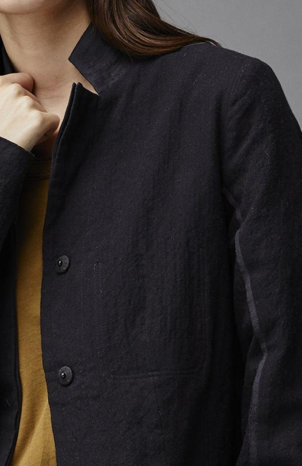 Black Simple Stylish Long Sleeved Single Blazer Jacket