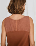 Rust - Colored Sleeveless Back - Detail Tank Top