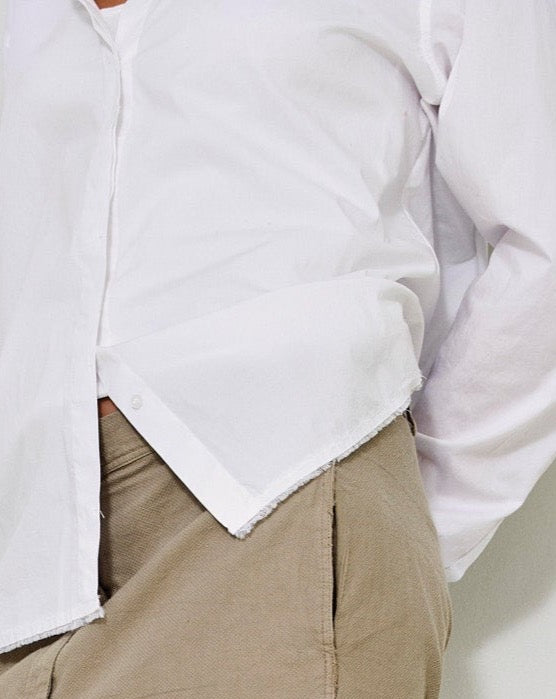 White Simple Casual Long - Sleeved Shirt
