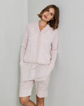 Light Pink V-Neck Buttoned Cardigan