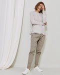 Khaki Slim-Fit Casual Trousers