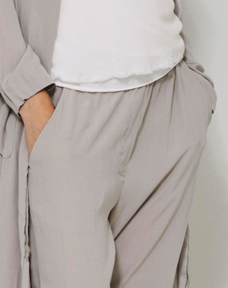 Side Slit Casual Wide-Leg Pants